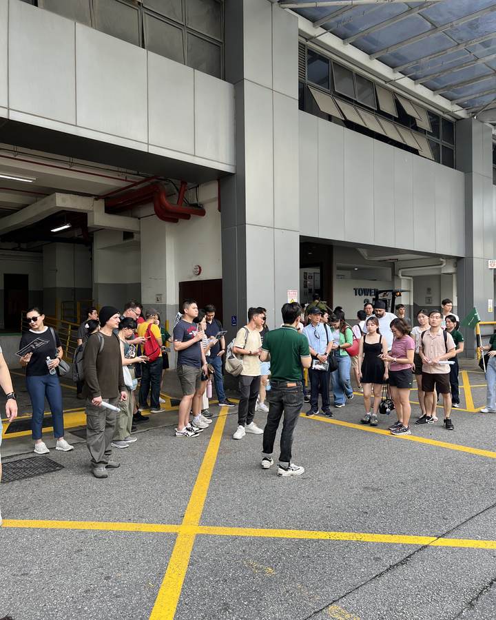 Clients at the loading bays of an industrial development