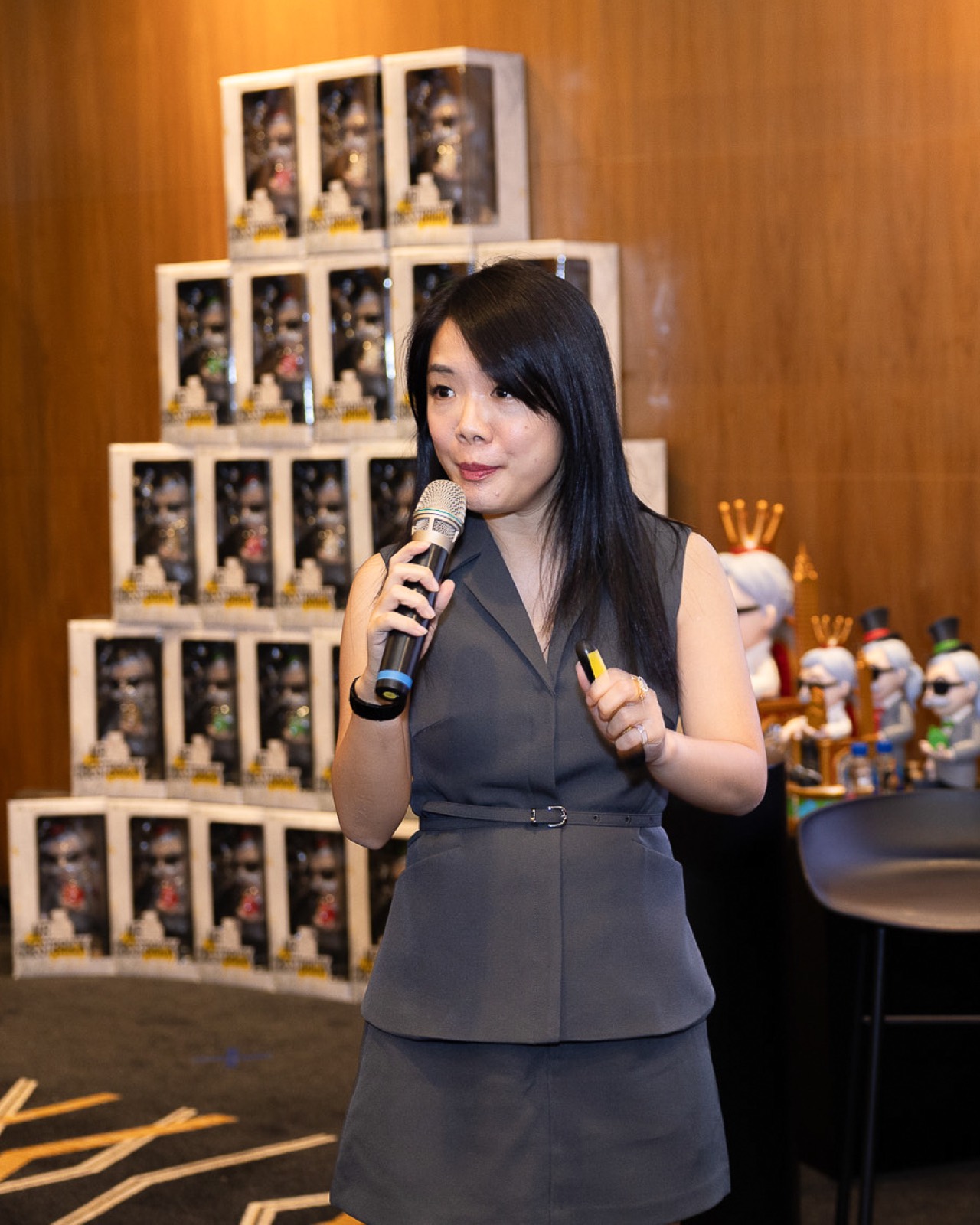 Wanni speaking at a Crestbrick client event