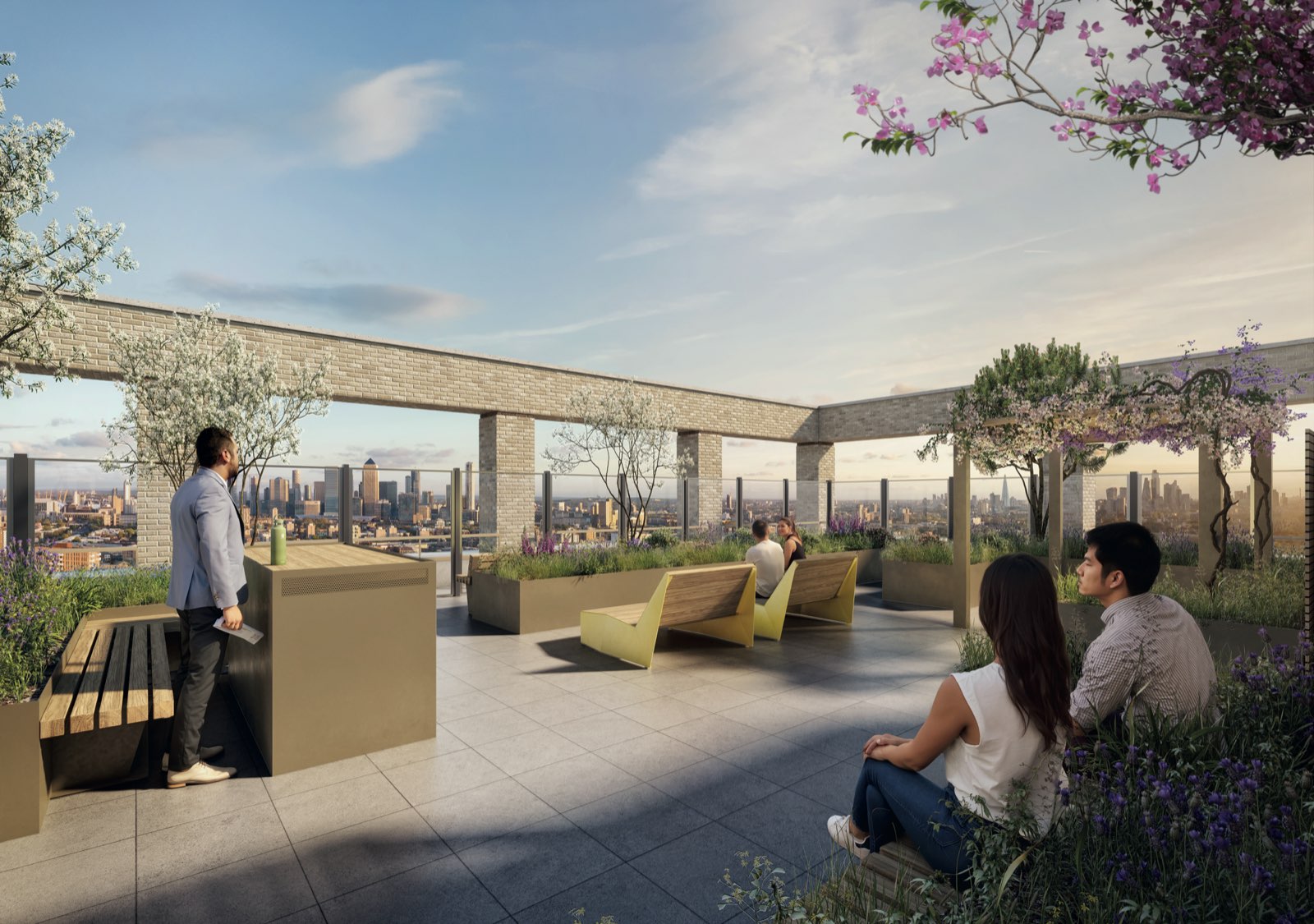 Upper East roof terrace — indicative only